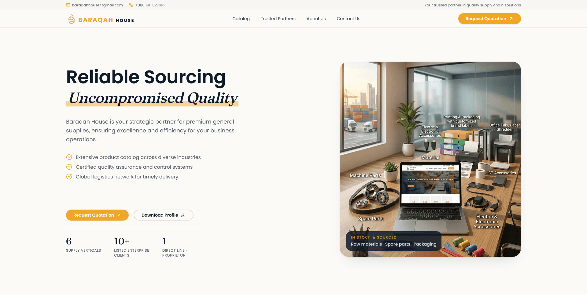 Baraqah House website screenshot