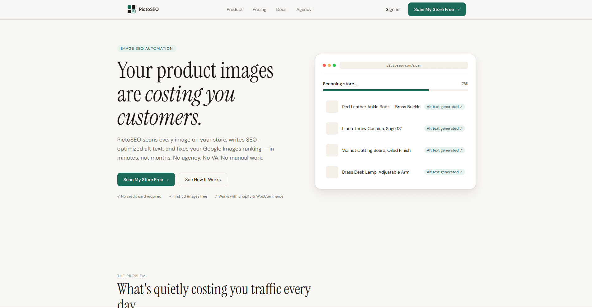 Pictoseo website screenshot